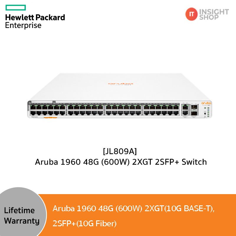 HPE Networking Instant On Switches 1960 48G 2XGT 2SFP+ 600W (JL809A)(Aruba)