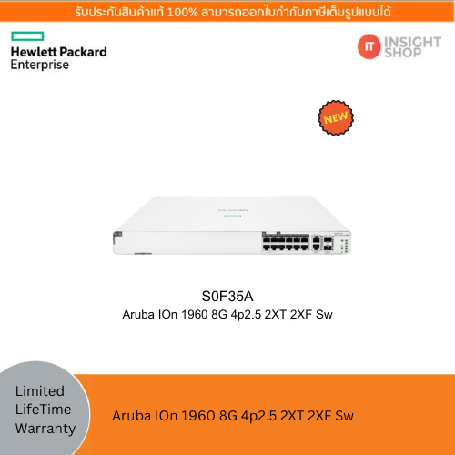 HPE Networking Instant On 1960 8G 4p2.5 2XT 2XF Sw (S0F35A)(Aruba)