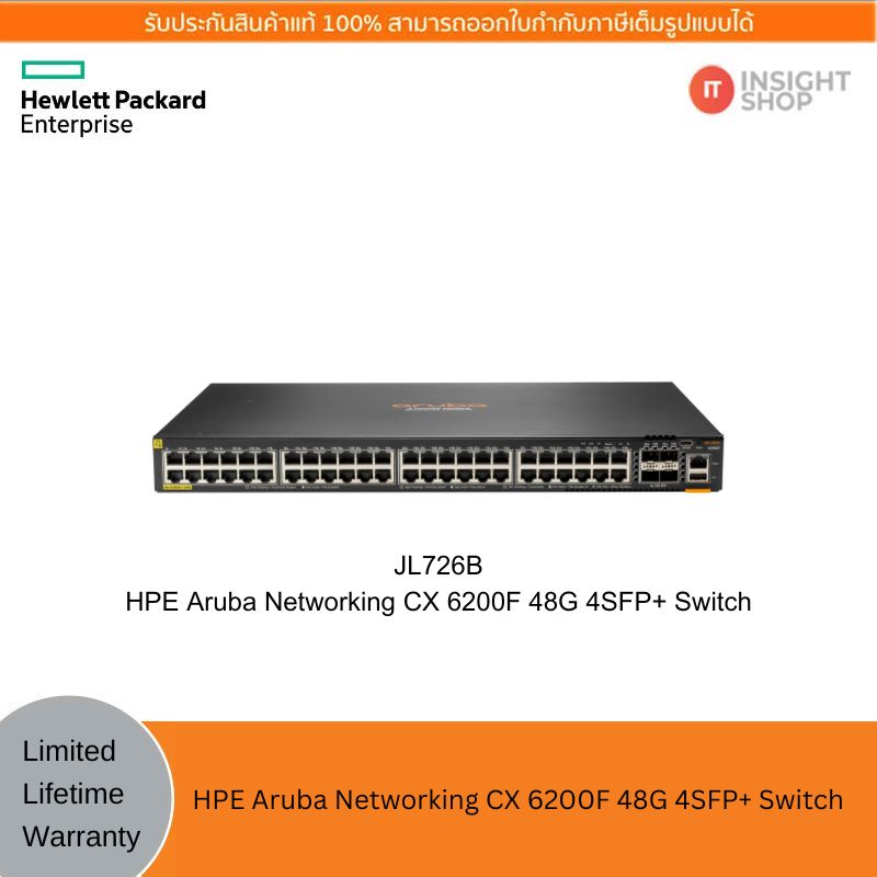 [JL726B] HPE Aruba Networking CX 6200F 48G 4SFP+Switch