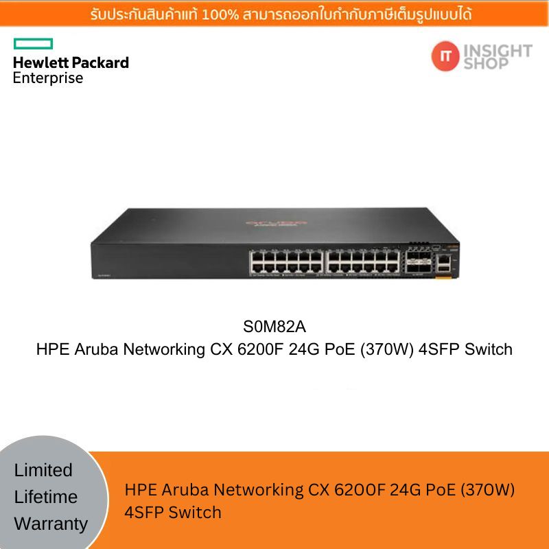 [S0M82A] HPE Aruba Networking CX 6200F 24G 4SFP Switch