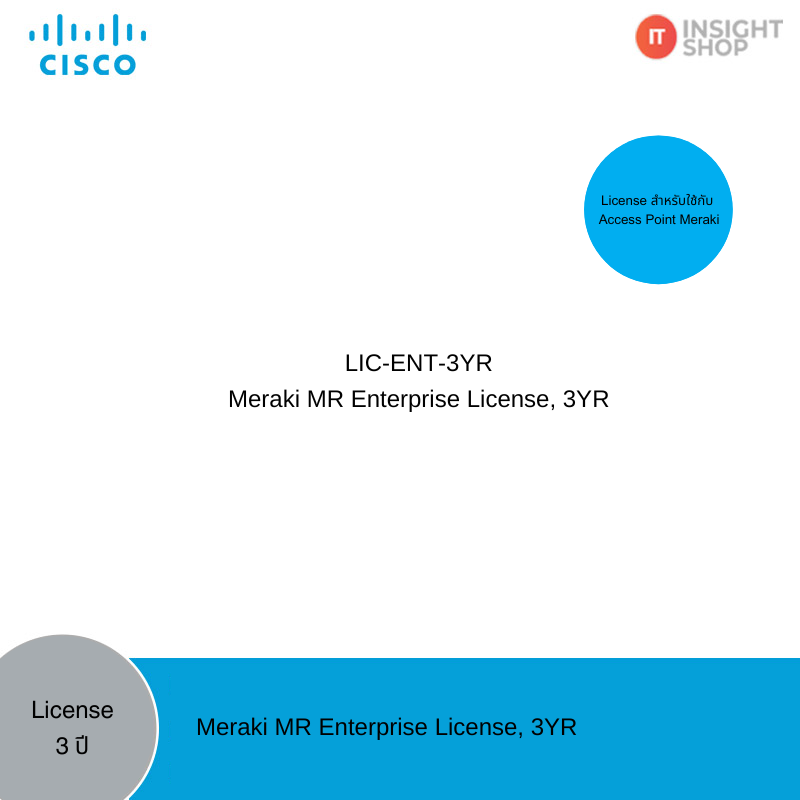 Cisco Meraki MR Enterprise License 3 YRs