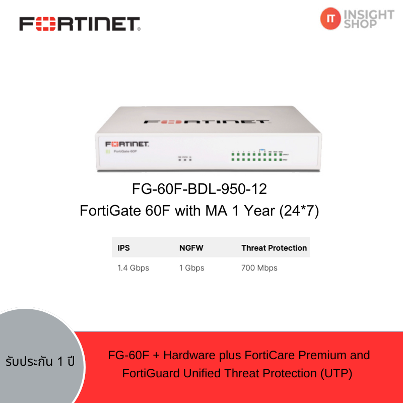 FortiGate-60F with MA 1 Year (24*7)