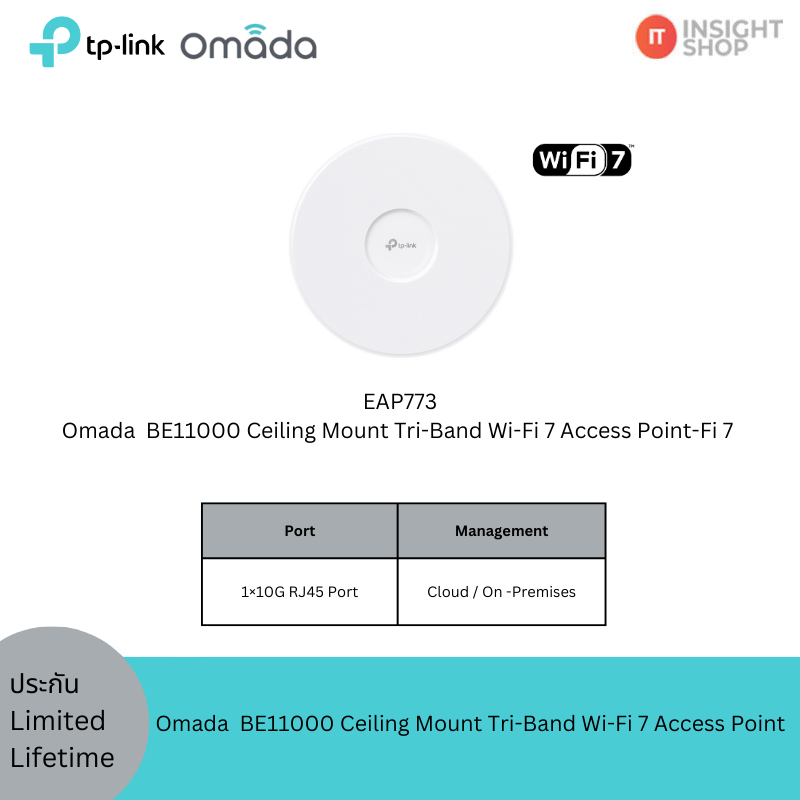 [EAP773] Omada  BE11000 Ceiling Mount Tri-Band Wi-Fi 7 Access Point