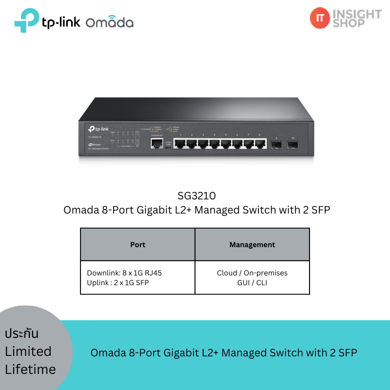 [SG3210] Omada 8-Port Gigabit L2+ Managed Switch with 2 SFP