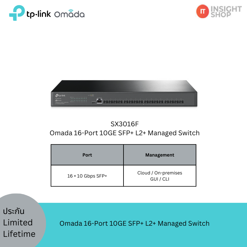 [SX3016F] Omada 16-Port 10GE SFP+ L2+ Managed Switch